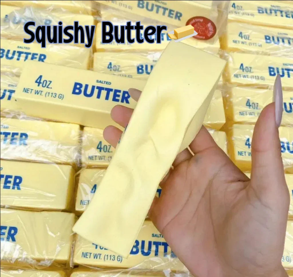 Simulated Butter Squishy Toy | Super Slow Rebound Fidget for Relaxation and Desk Decor