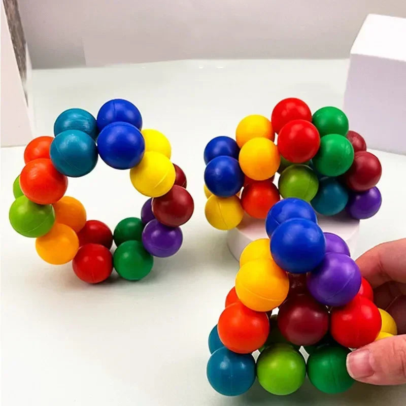 3D Puzzle Fidget Ball | Endless Twist and Turn Stress Relief Desk Sculpture
