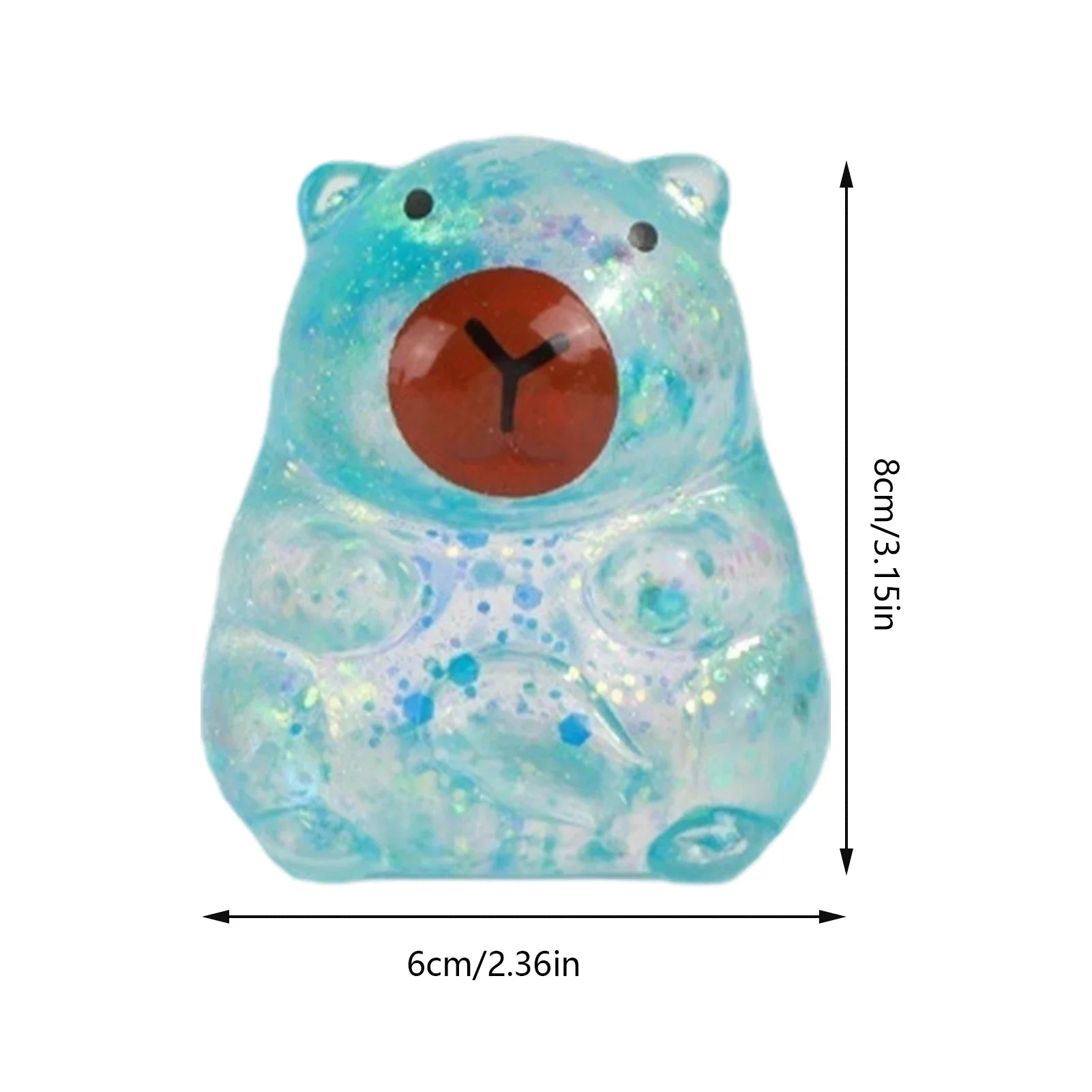 Maltose Cube Stress Squeeze Toy | Slow Rebound Polar Light Colorful TPR Block