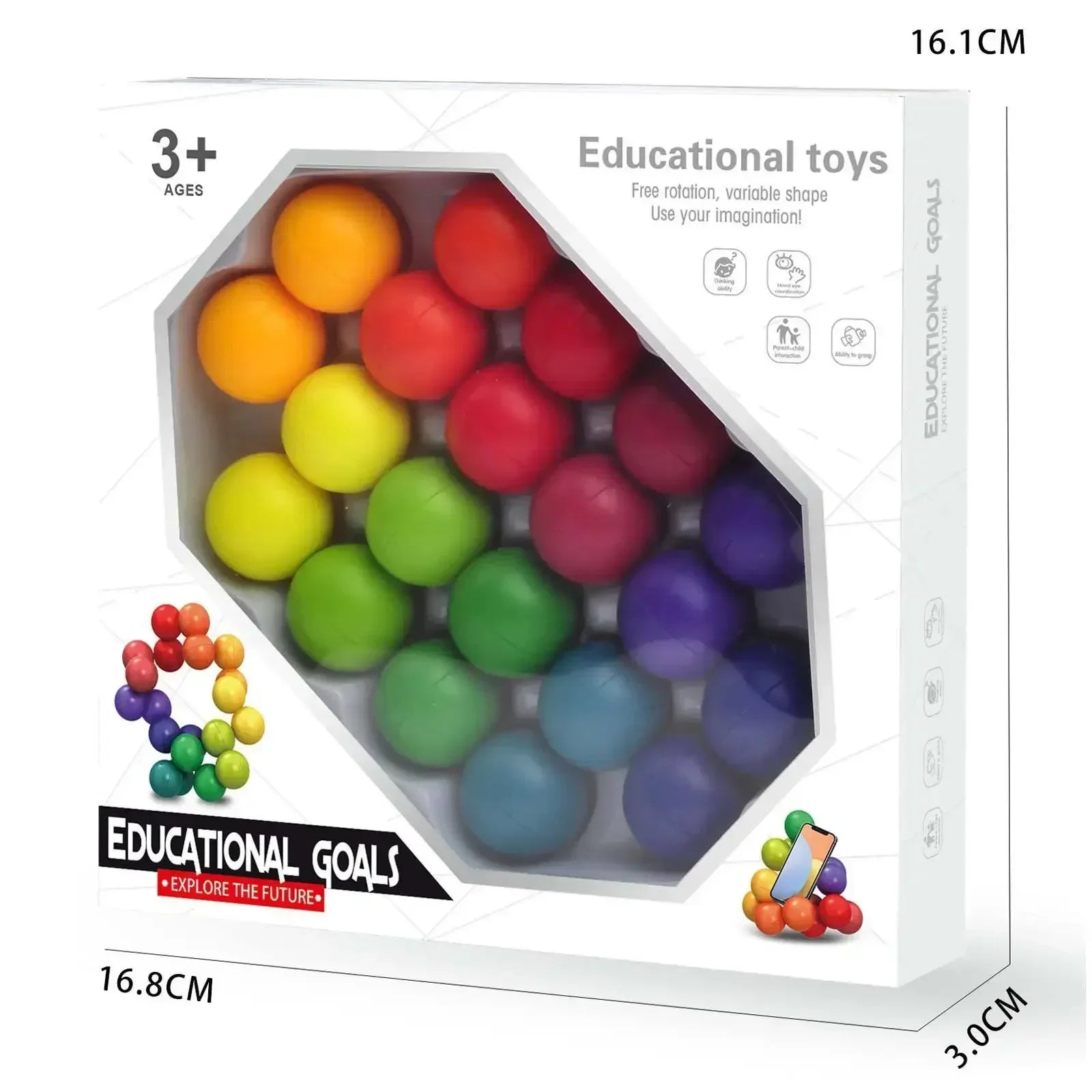 3D Puzzle Fidget Ball | Endless Twist and Turn Stress Relief Desk Sculpture