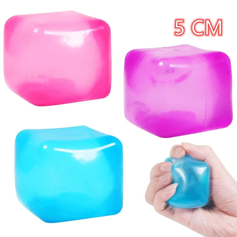 High Density Gel Ice Cube Squeeze Toy | Decompression Vent Stress Relief Sensory Toy