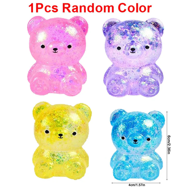 Maltose Cube Stress Squeeze Toy | Slow Rebound Polar Light Colorful TPR Block