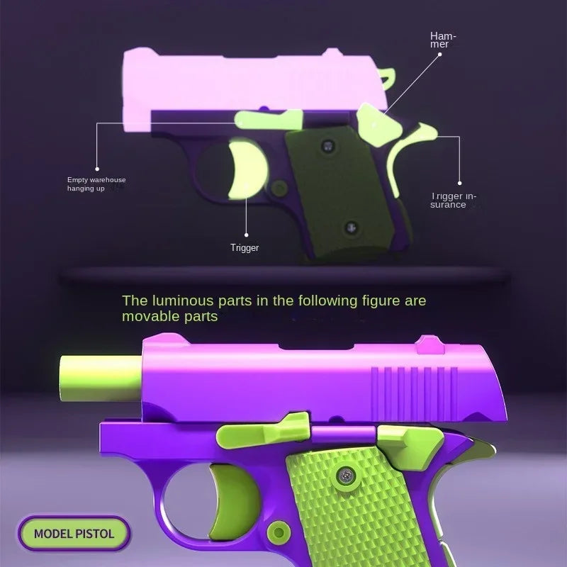 3D Mini 1911 Gravity Fidget Toy | Stress Relief Decompression Toy Gun
