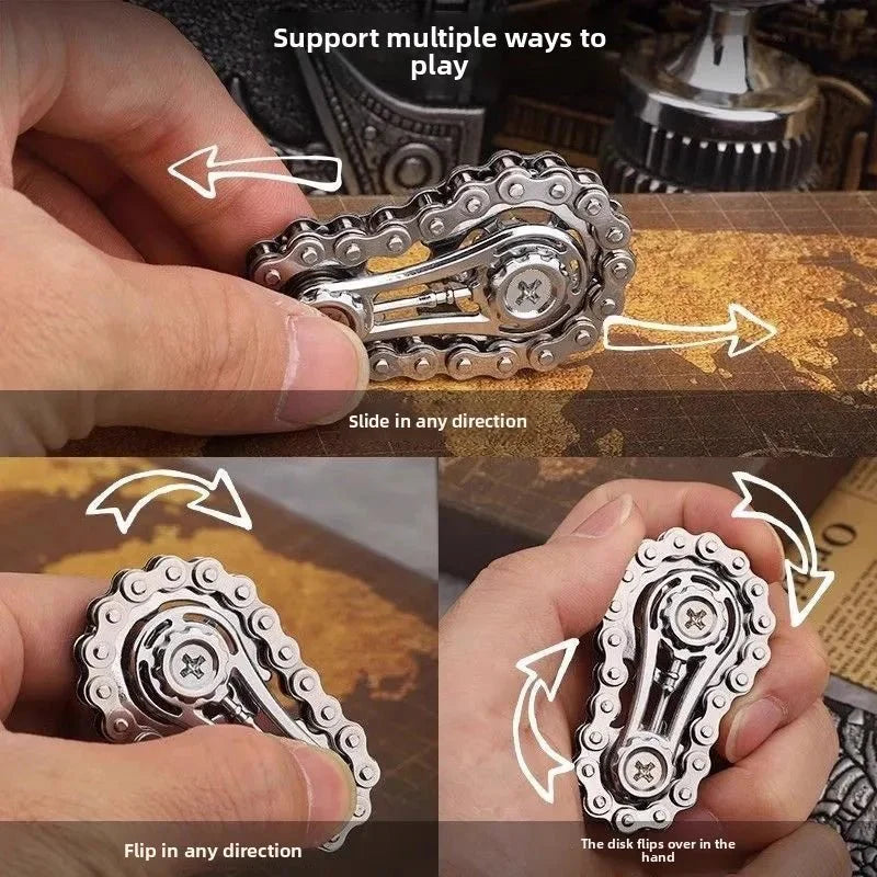 Metal Fidget Spinner Stainless Steel Stress Relief Desk Toy