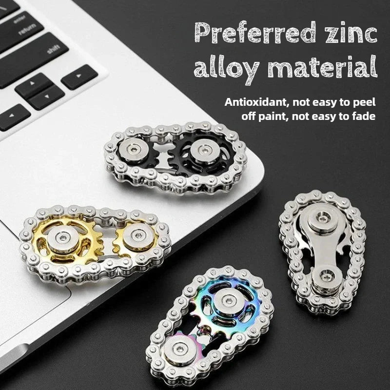 Metal Fidget Spinner Stainless Steel Stress Relief Desk Toy