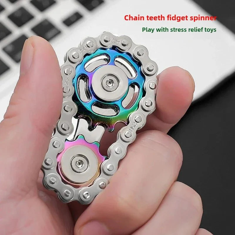Metal Fidget Spinner Stainless Steel Stress Relief Desk Toy